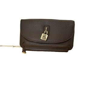 Juicy Couture Zip Around Wallet Bifold Credit Cards Faux Leather Lock Po…